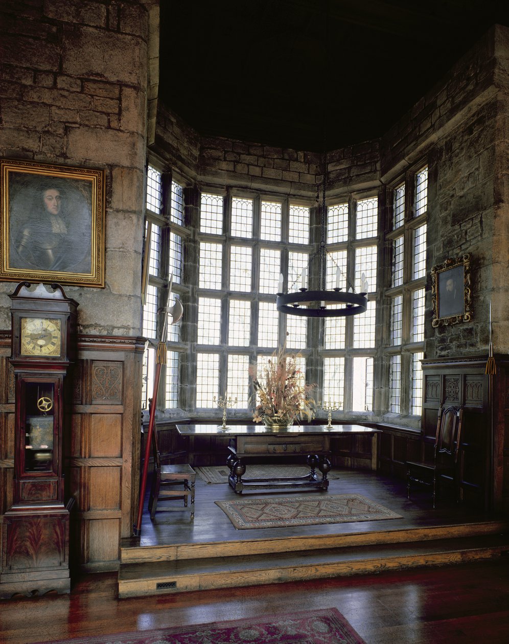 Hoghton Tower, Lancashire: Bankettsaal, 16. Jahrhundert von English School