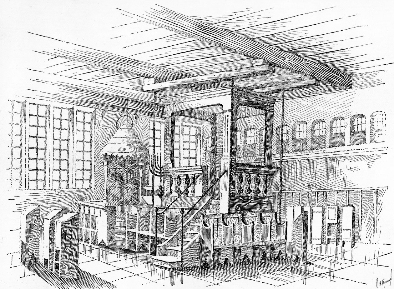 Innenraum einer alten Synagoge in Metz, Deutschland von English School