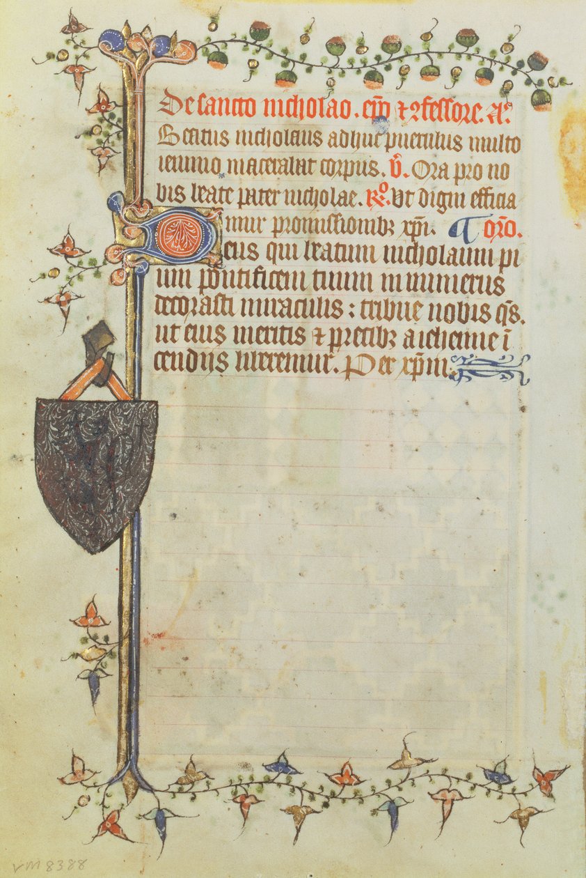 Seite aus einem Stundenbuch, ca. 1400-40 von English School
