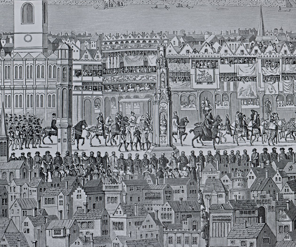 Teil der Krönungsprozession von Edward VI, 1547 von English School