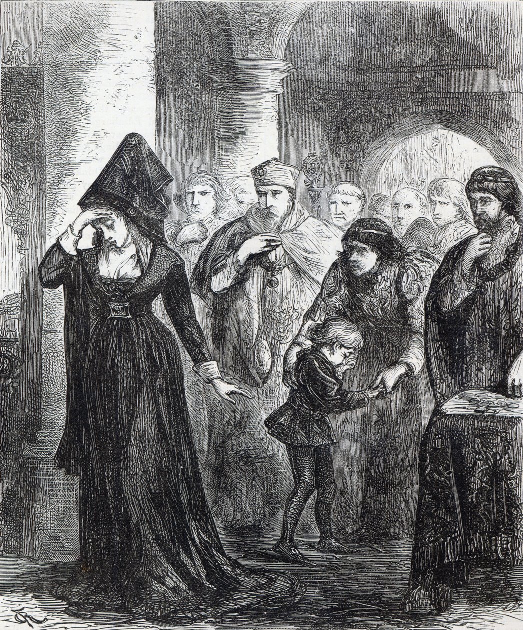 Abschied von Königin Elizabeth Wydville und ihrem Sohn, dem Herzog von York von English School