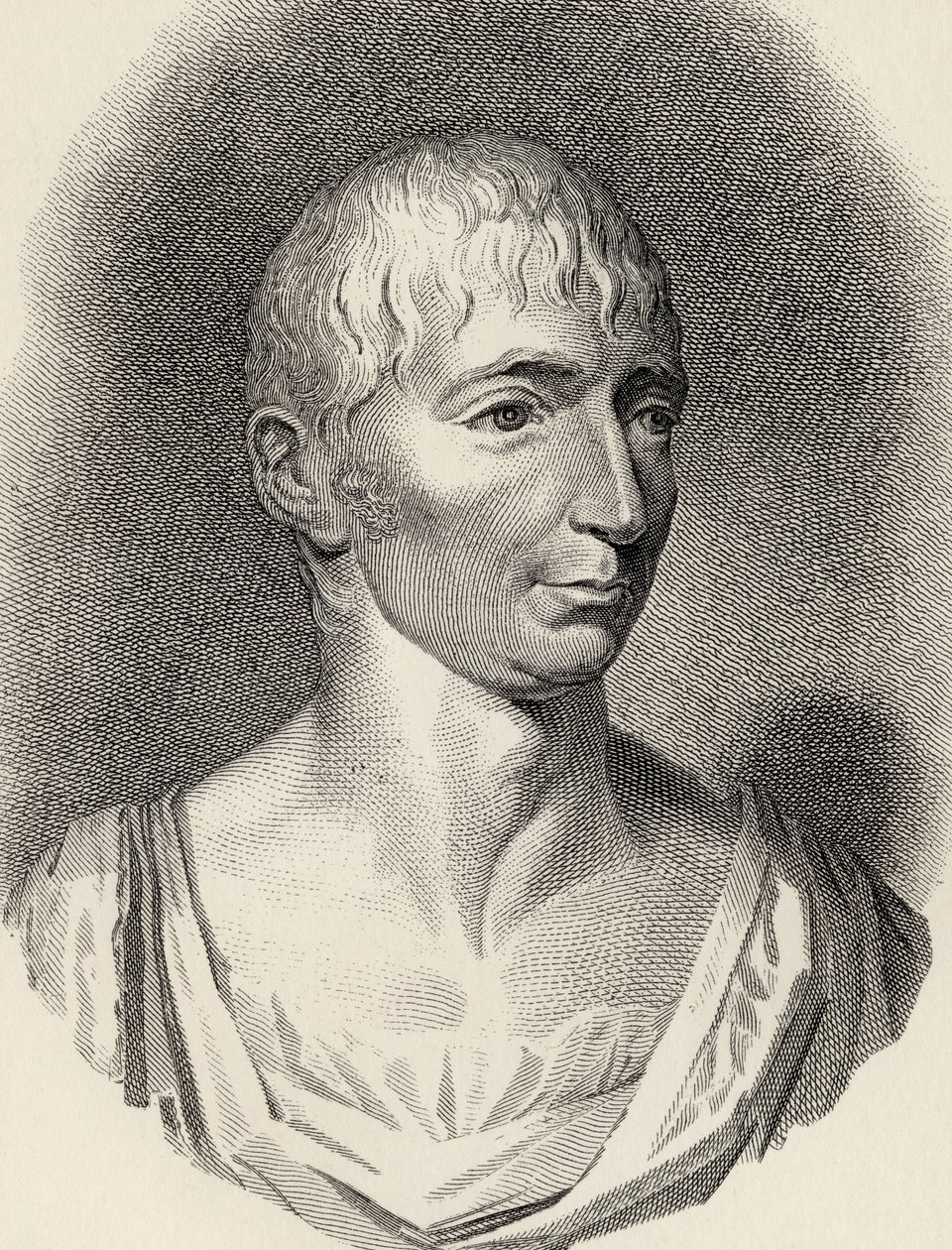 Richard Porson, nach einer Büste, graviert von James Fittler (1758-1835), Illustration aus 