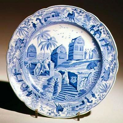 Rogers blau-weißer Teller, ca. 1815 von English School