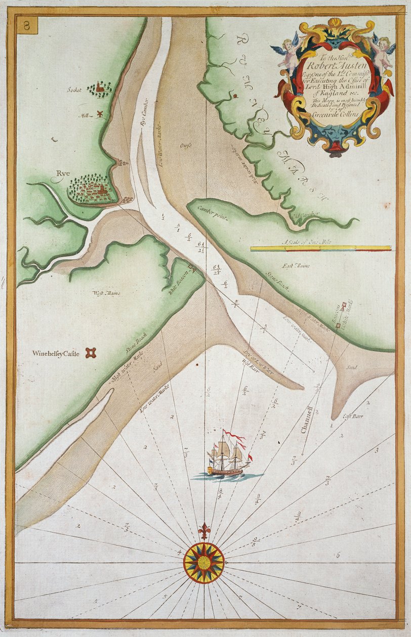 Rye und Winchelsea Castle von English School