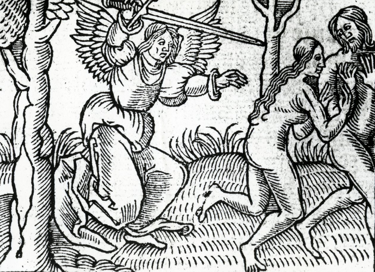 Die Vertreibung aus dem Garten Eden, Illustration aus Cranmer
