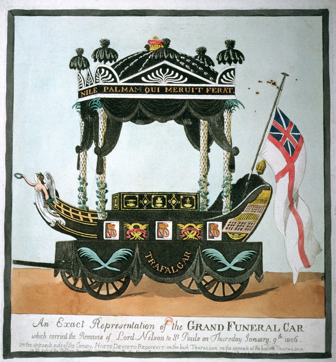 Das Begräbnis von Lord Nelson (1758-1805) am 9. Januar 1806 von English School