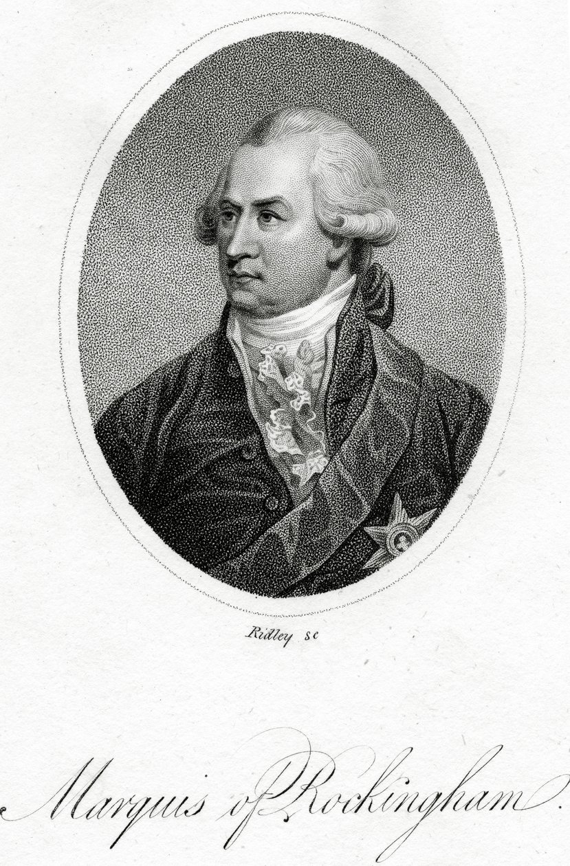 Der Marquis von Rockingham, graviert von William Ridley, aus 