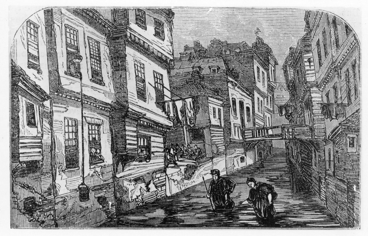 Der Fluss Fleet, um 1880er von English School