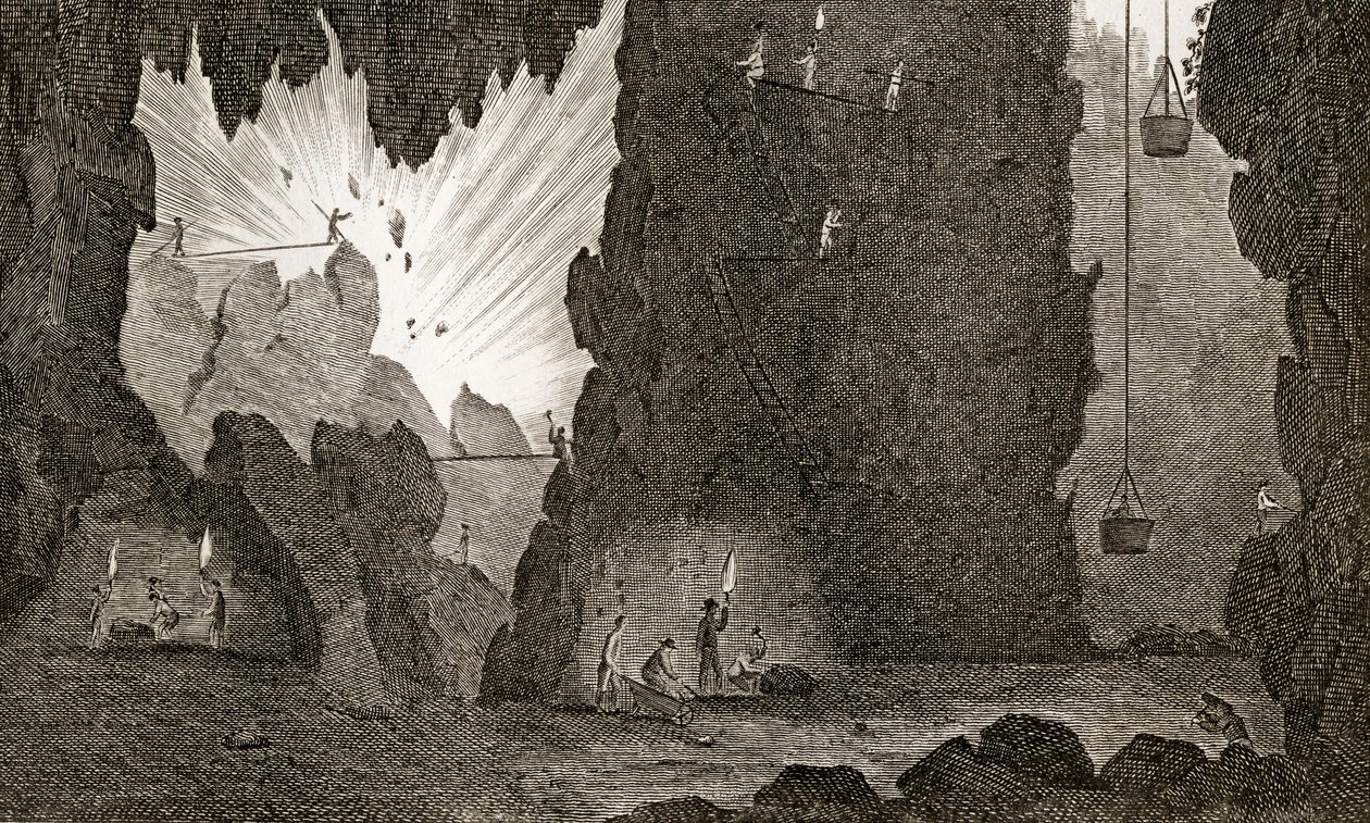 Ansicht einer Eisenmine, ca. 1783 von English School