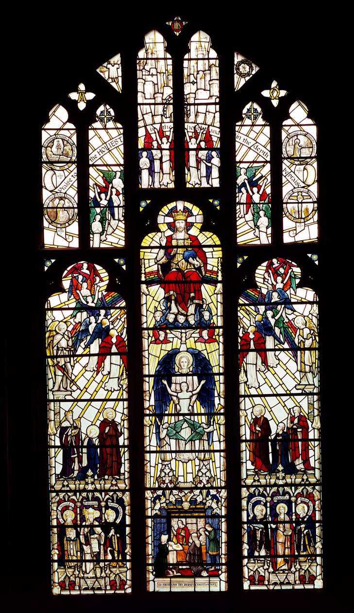 Fenster in der Kathedrale von Worcester, 15. Jahrhundert von English School