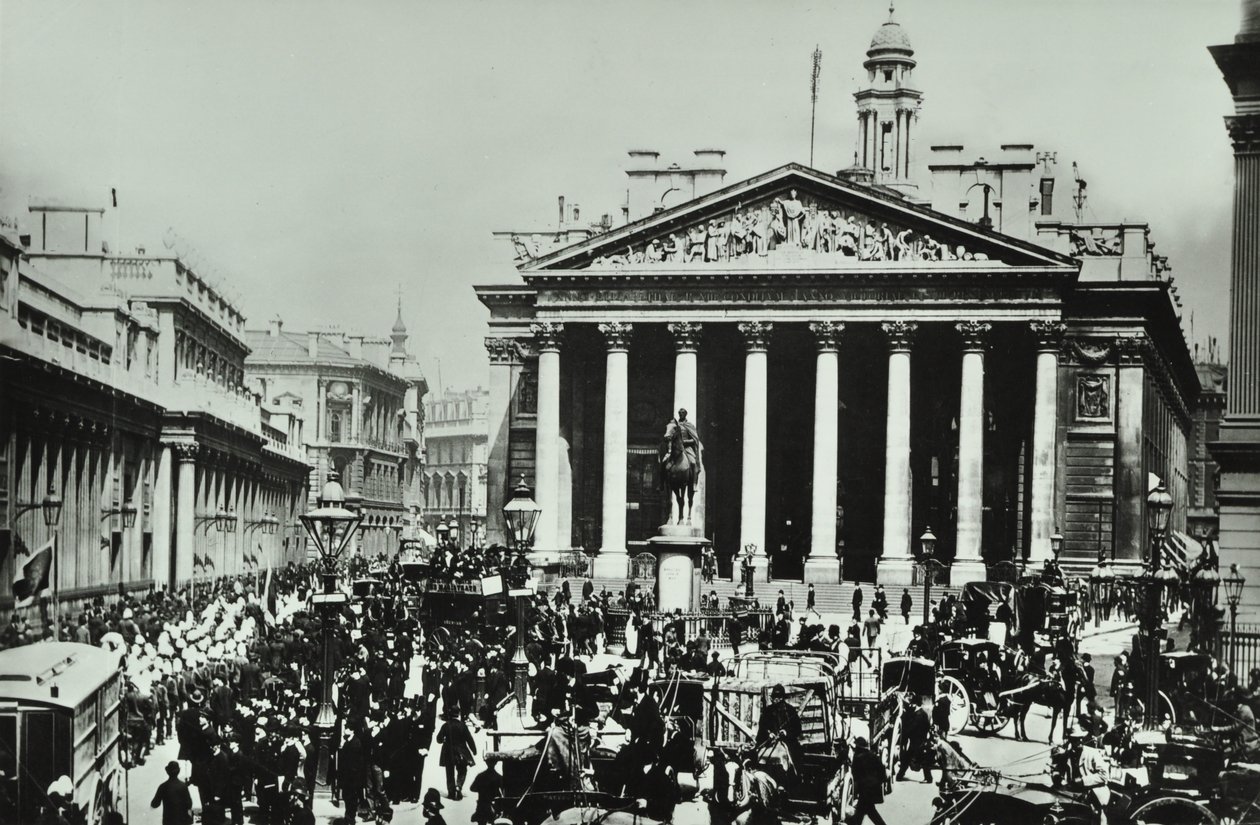 Bank of England, Threadneedle Street, City of London, 1890 von English Photographer
