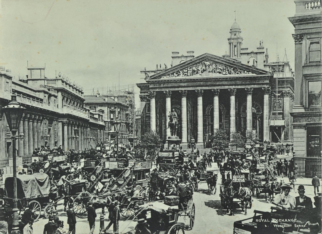 Bank of England, Threadneedle Street, City of London, 1890 von English Photographer