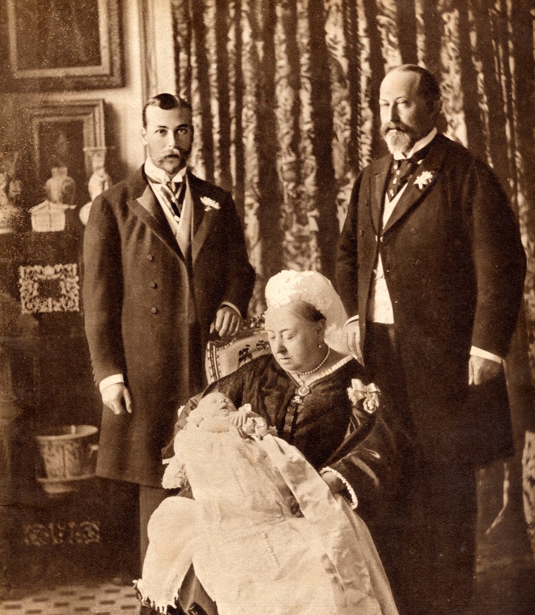 Vier Generationen der englischen Königsfamilie, Illustration aus 