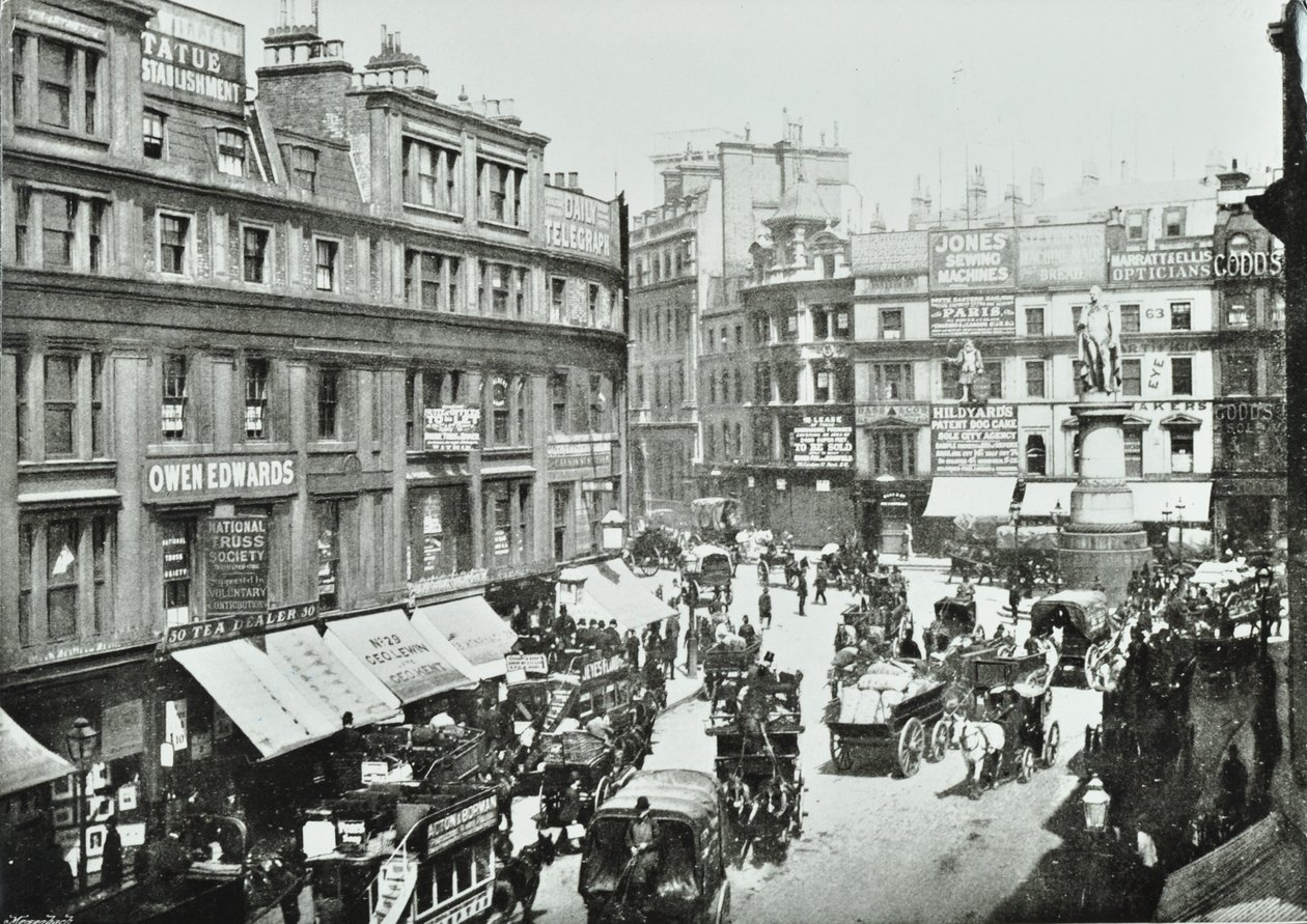 King William Street, Blick nach Norden, City of London, 1895 von English Photographer