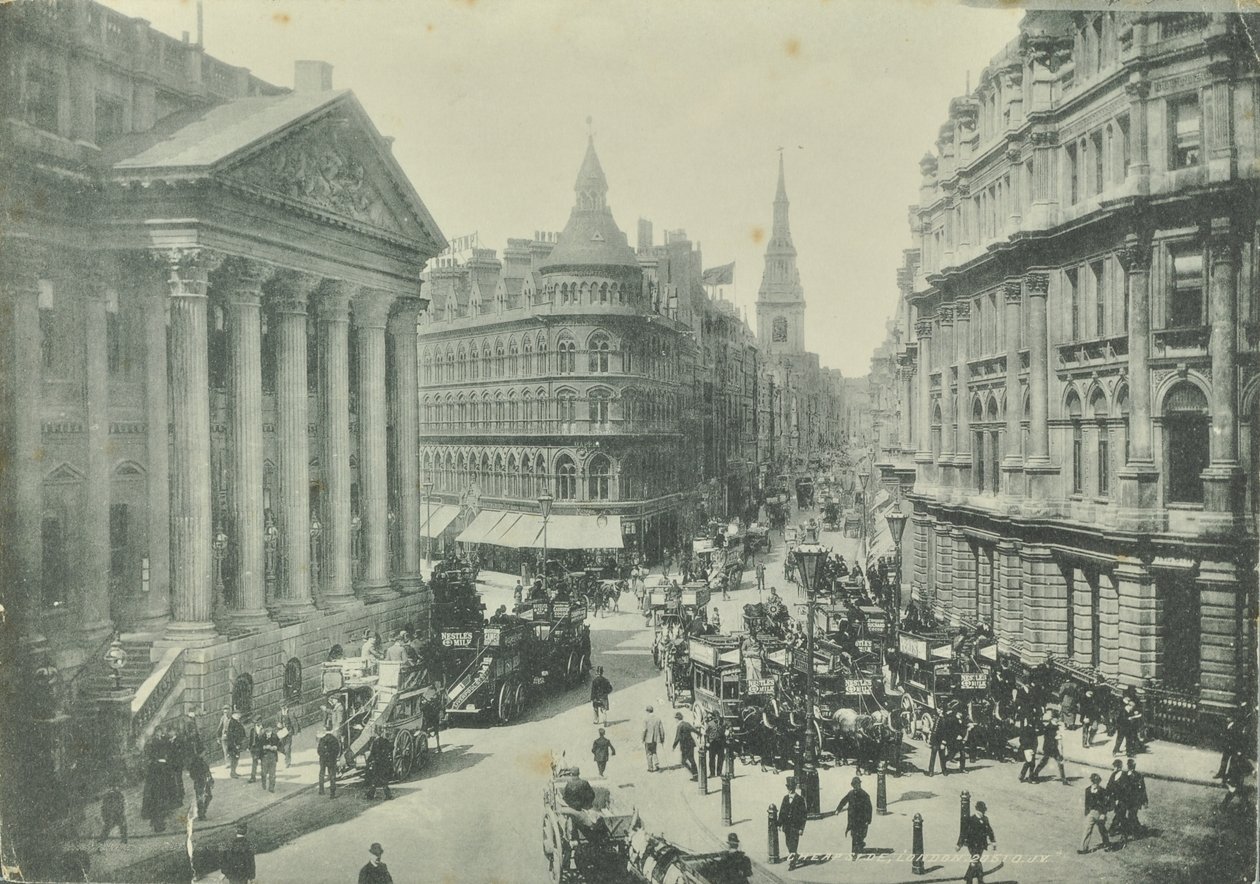 Mappin und Webb, Cheapside, vom Mansion House Blick nach Westen, City of London, 1890 von English Photographer