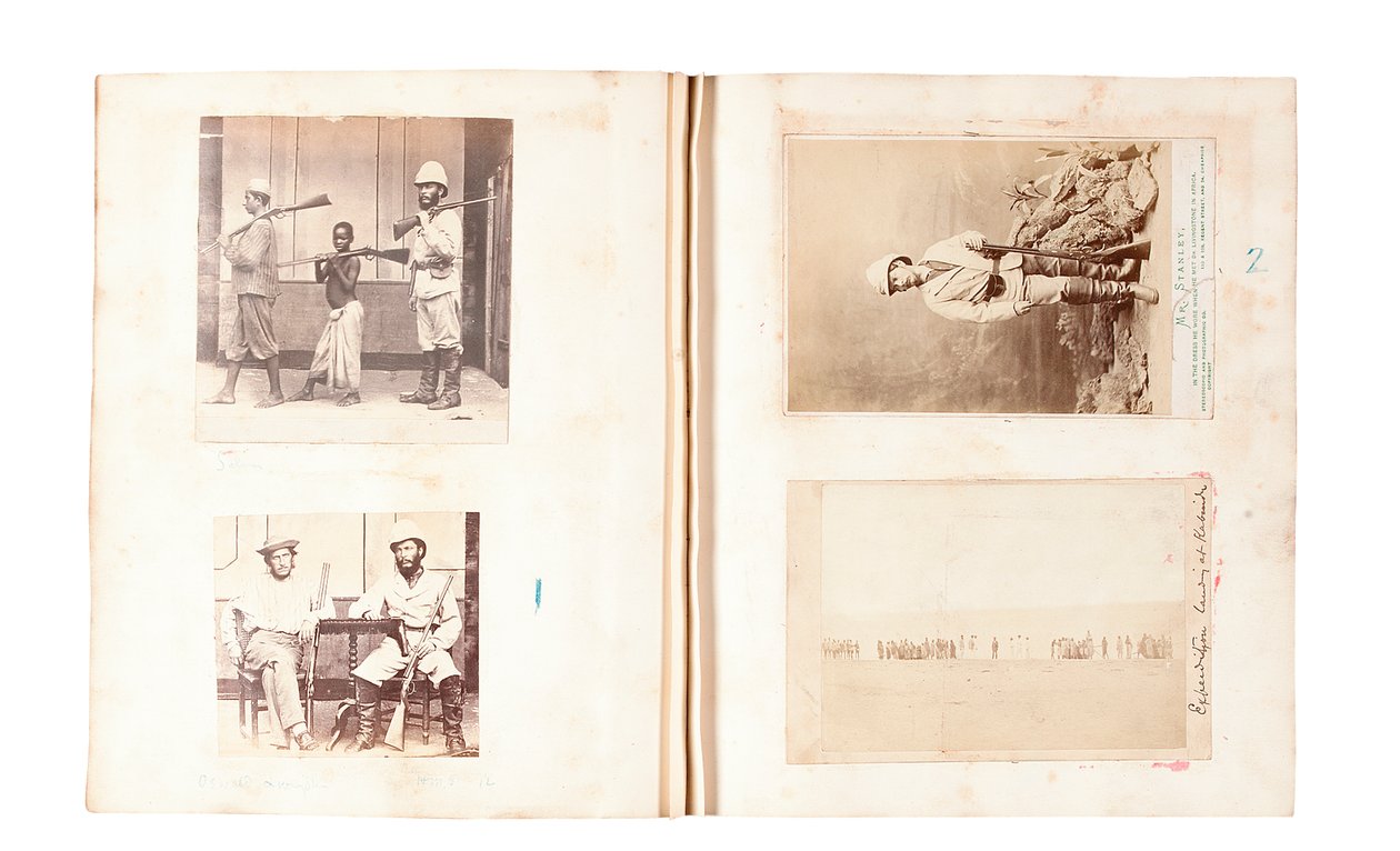 Seiten aus einem Album von Henry Morton Stanley von English Photographer