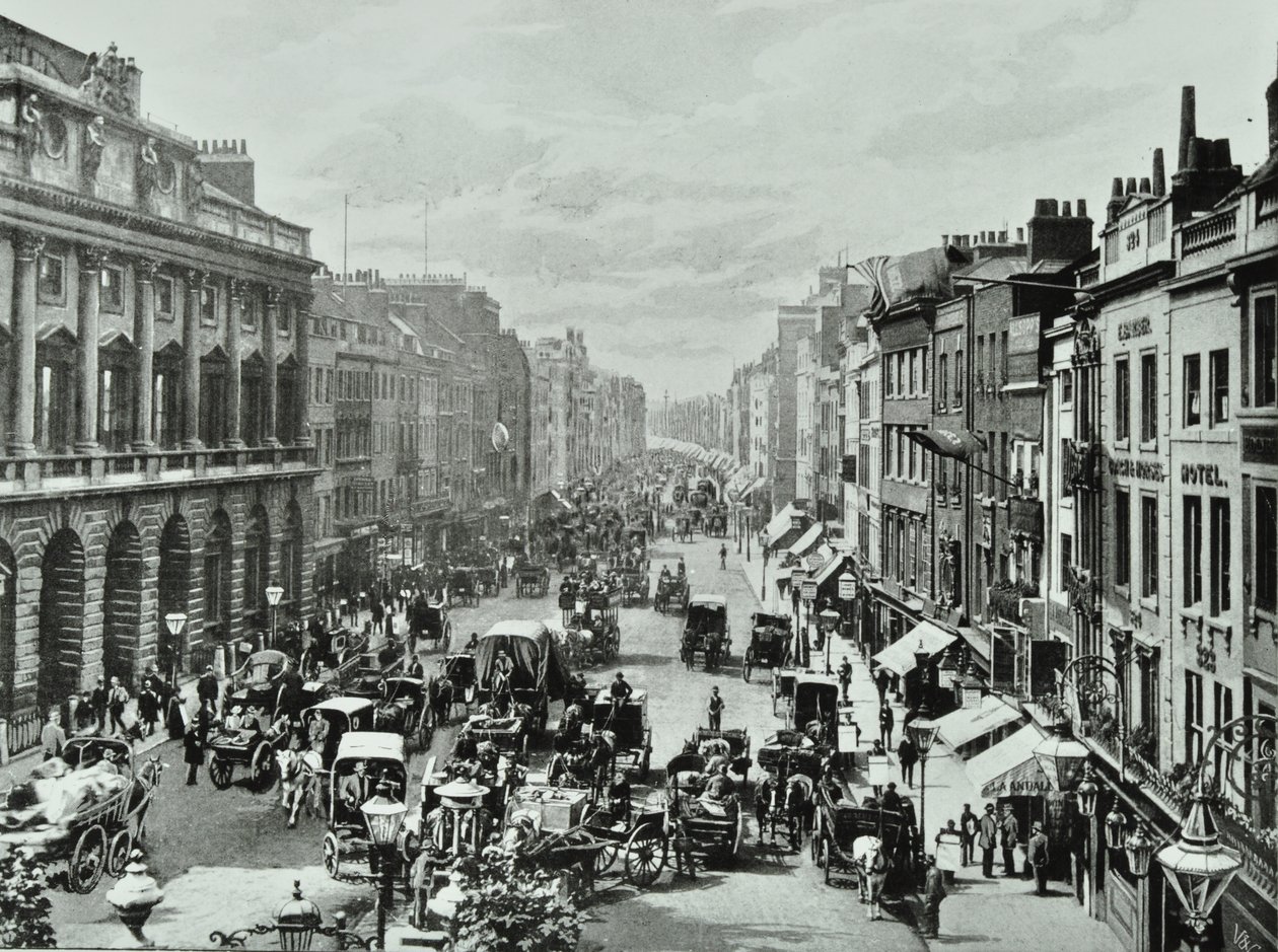 Somerset House, Strand, Westminster LB: Blick nach Westen von Saint Mary-le-Strand, 1895 von English Photographer