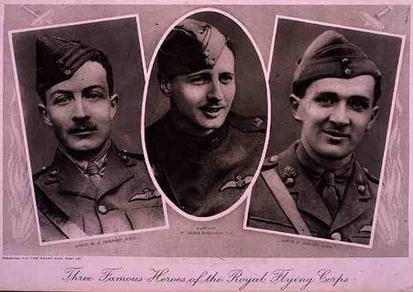 Drei berühmte Helden des Royal Flying Corps, für 
