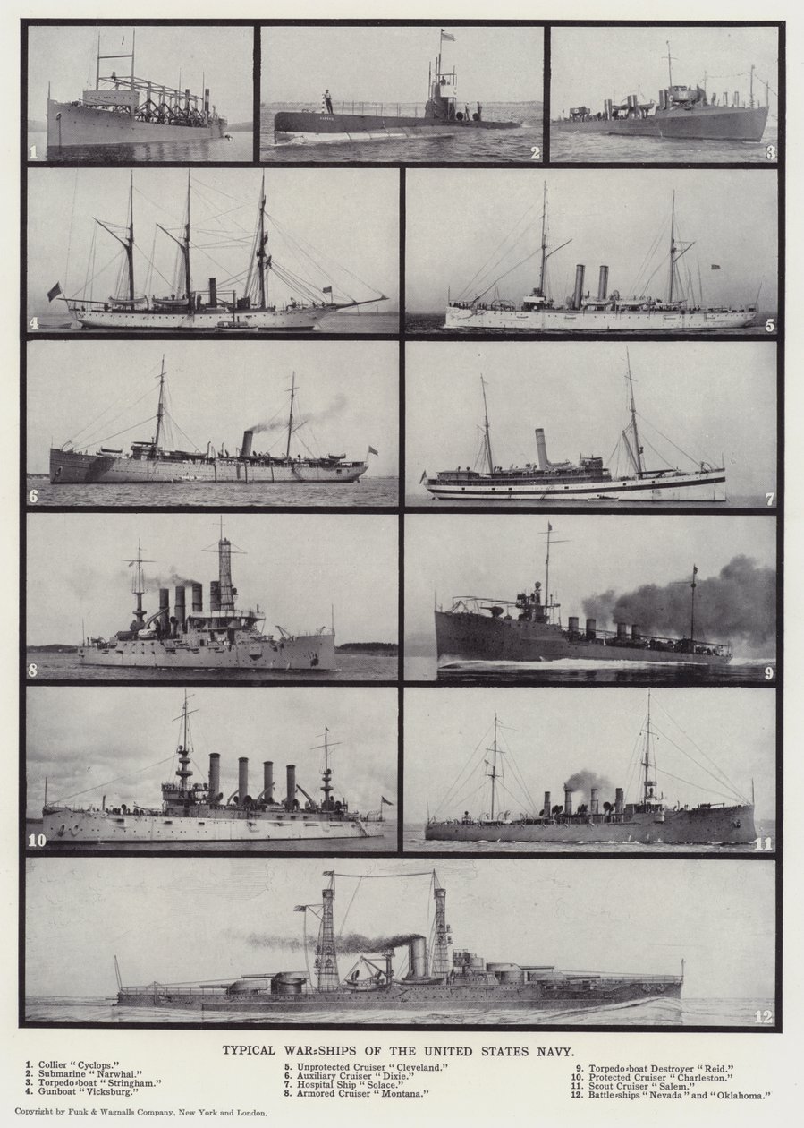 Typische Kriegsschiffe der US-Marine (s/w Foto) von English Photographer