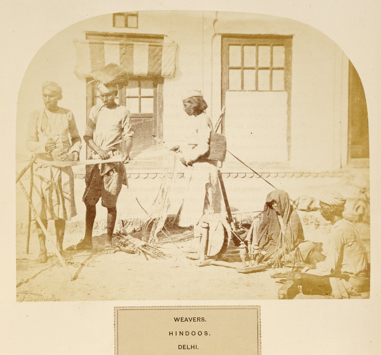 Weber, Hindus, Delhi, aus Die Völker Indiens, von J. Forbes Watson, veröffentlicht 1868 von English Photographer
