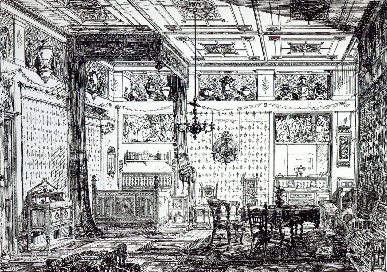 Ein Schlafzimmer, aus 
