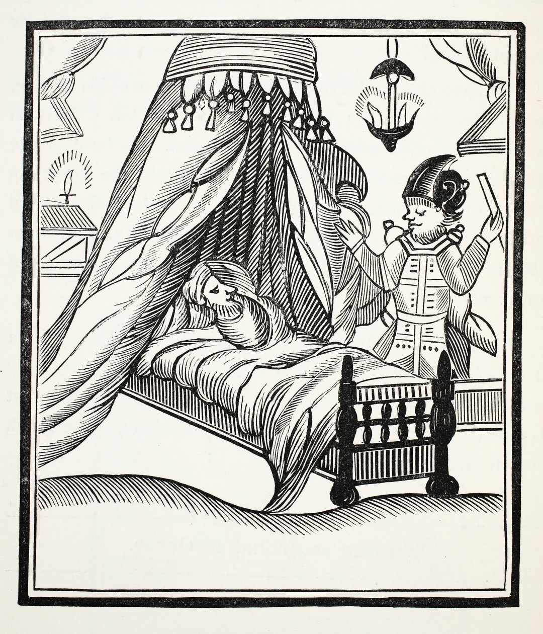 Ein vollständiger, wahrer und detaillierter Bericht, Illustration aus Chap-books of the Eighteenth Century von John Ashton, veröffentlicht 1882 von English School