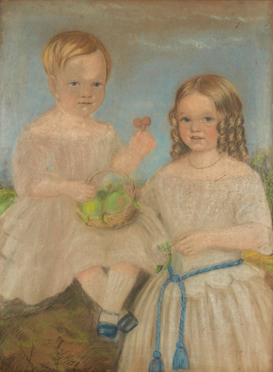 Gruppenporträt von Bruder und Schwester von English School