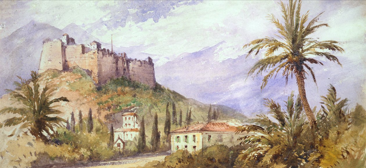 Eine Bergfestung im Atlasgebirge, ca. 1860-70 von English School