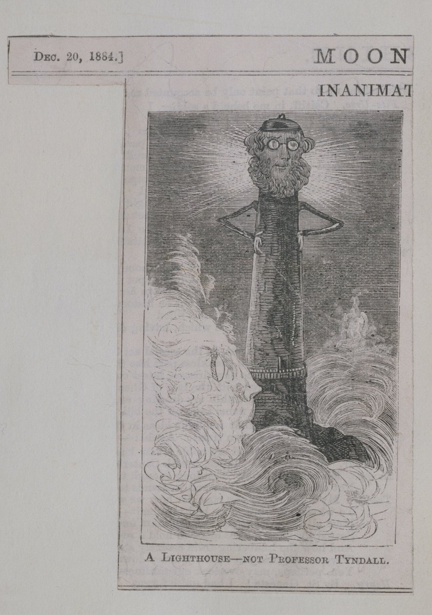 Ein Leuchtturm - nicht Professor Tyndall, aus Moonshine, veröffentlicht am 20. Dezember 1884 von English School