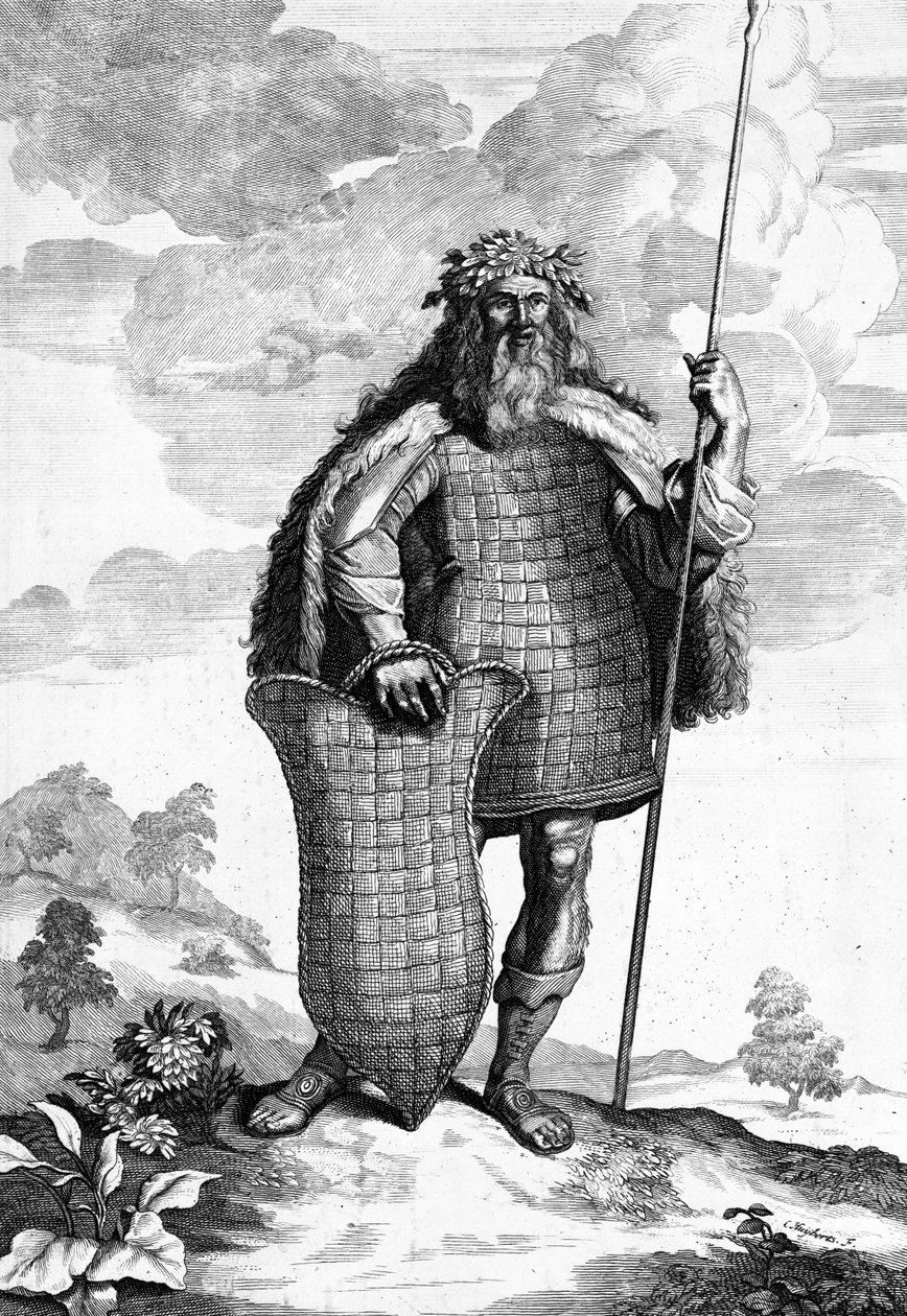 Ein Markomane, graviert von Cornelis Huyberts, Illustration zu Caesars Commentaries, ins Englische übersetzt von William Duncan, veröffentlicht 1753 von English School