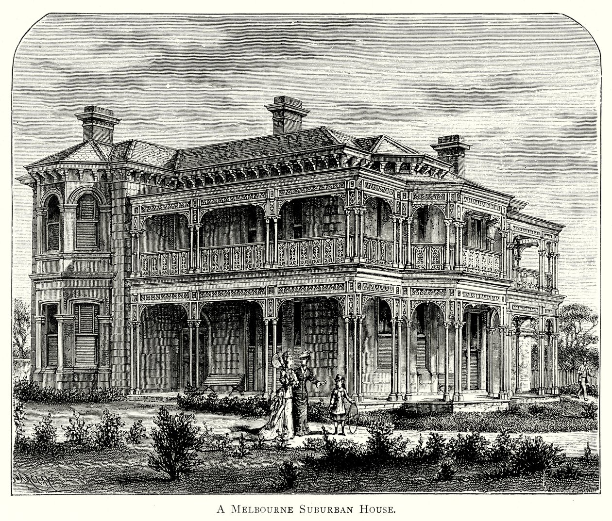 Ein Vorstadthaus in Melbourne von English School