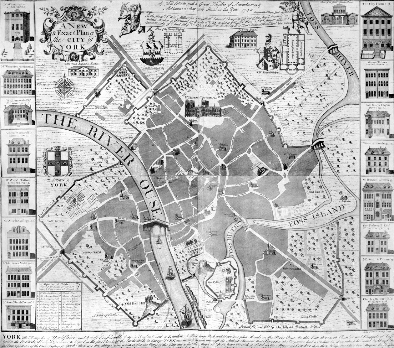 Ein neuer und genauer Plan der Stadt York von English School