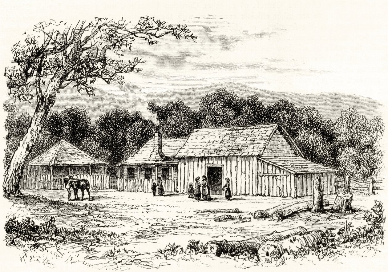 Eine Squatter-Station, ca. 1880, aus 