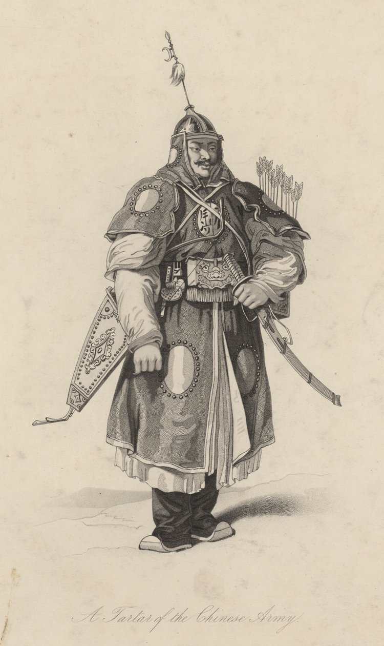Ein Tatar der chinesischen Armee (Gravur) von English School