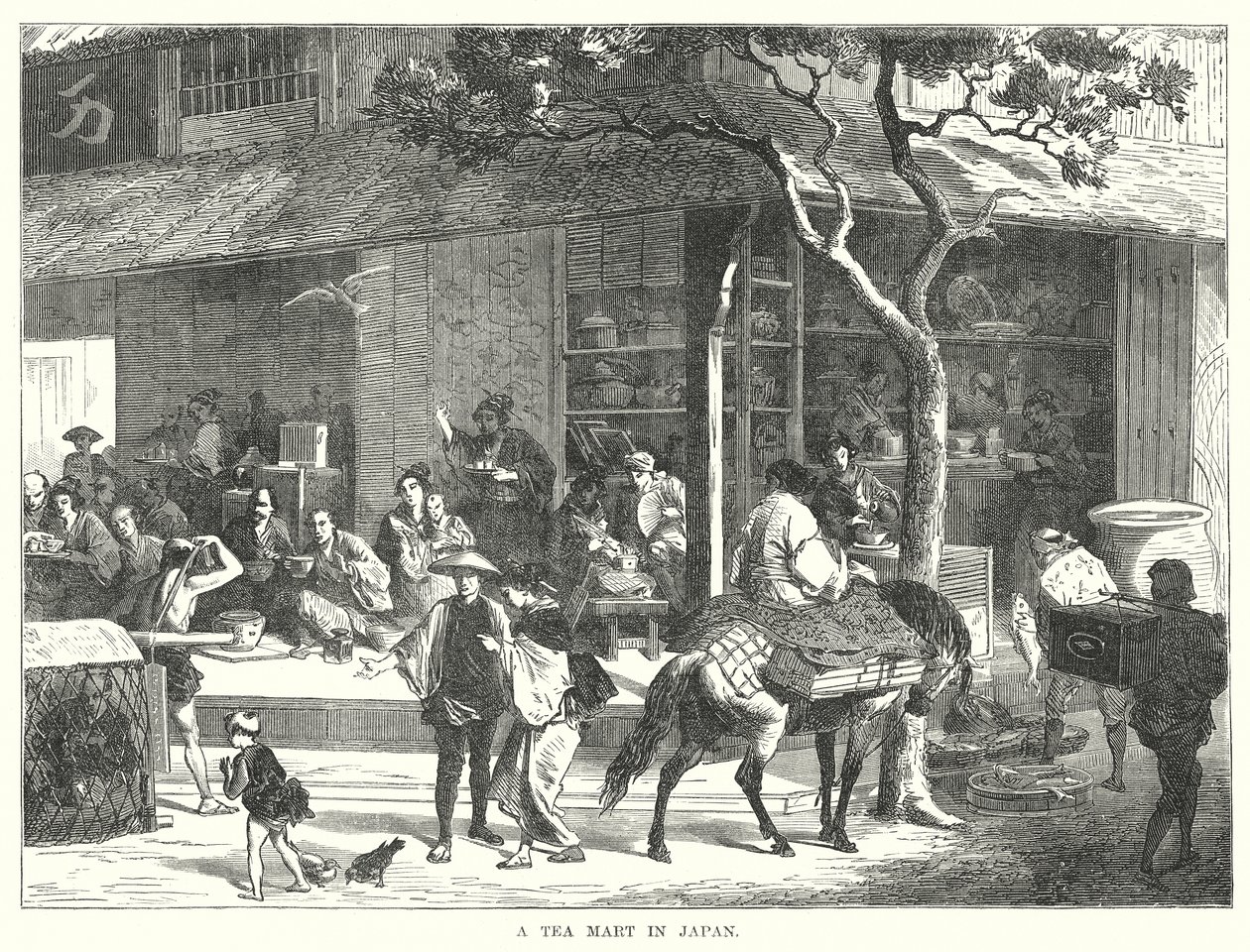 Ein Teemarkt in Japan von English School