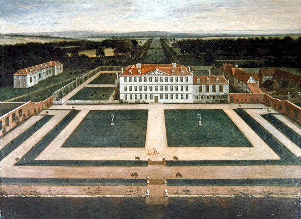 Ansicht von Capesthorne Hall, Cheshire, um 1730 von English School