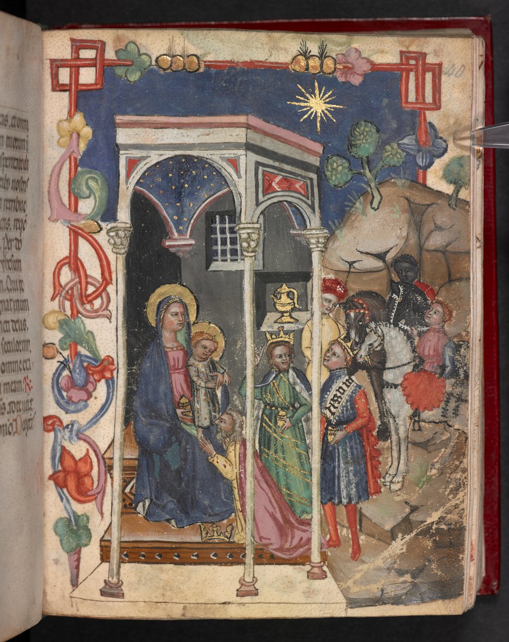 Add. 17466, f.40r Anbetung der Heiligen Drei Könige von English School
