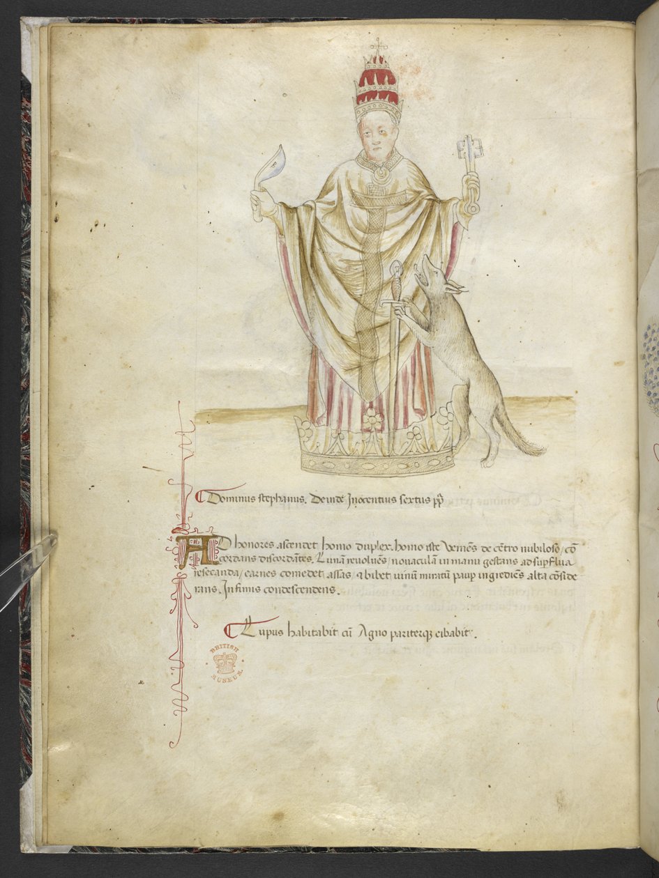 Joachimi Abbatis de Curatio, et Anselmi, Episcopi Marsicani, Vaticinia xxx de Pontificibus Romanis; scil., a Nicolao III. ad Innocentium VIII (ca. 1500) von English School