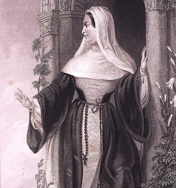 Eine Äbtissin, ca. 1845 (Gravur) von English School