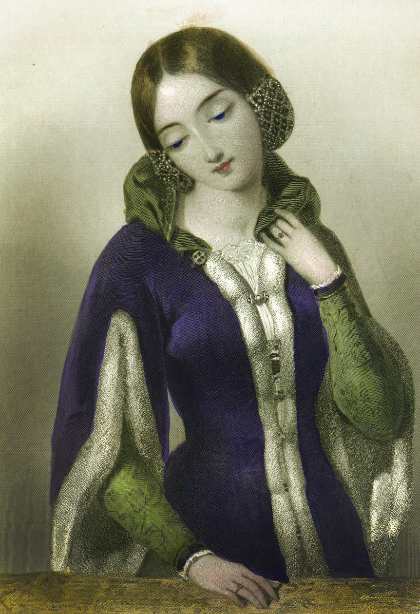 Anne von Böhmen, Königin von Richard II., gedruckt von Henry G. Bohn, 1856 von English School