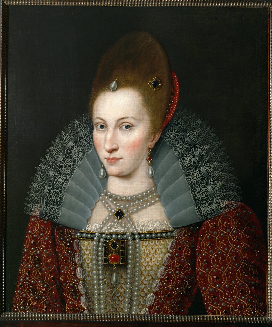 Anne von Dänemark, Königin von England, Gemahlin von Jakob I. von England von English School