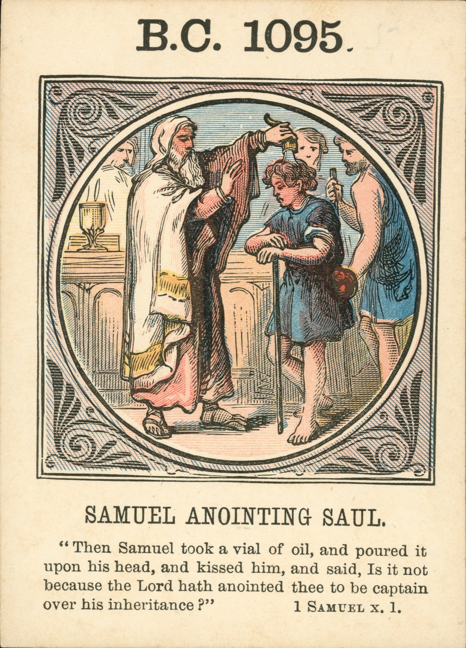 Anno Mundi: 1095 v. Chr., Samuel salbt Saul von English School