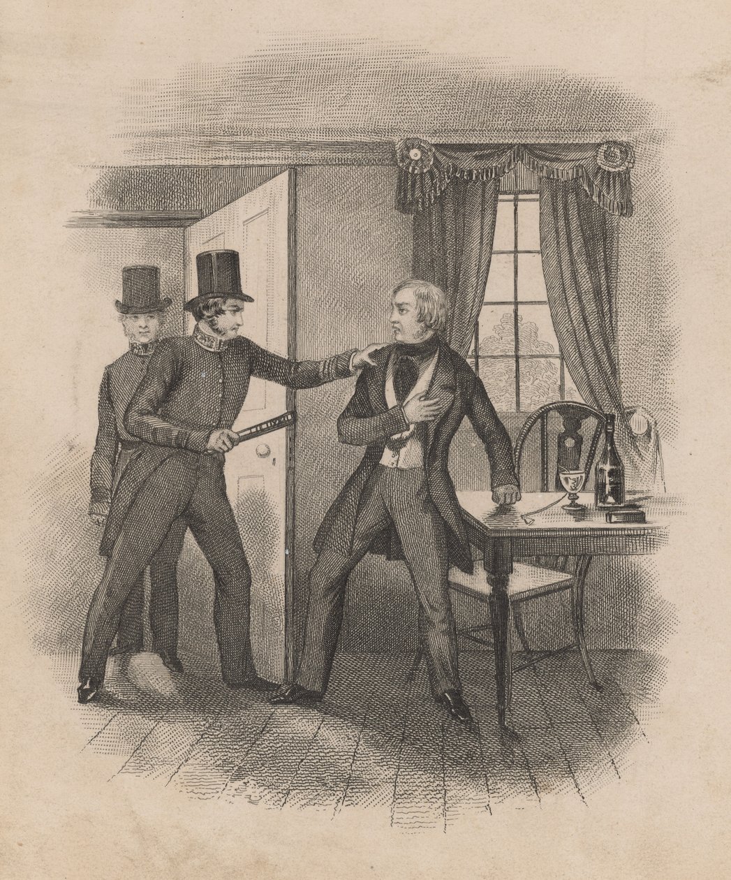 Verhaftung von Frederick George Manning (Gravur) von English School