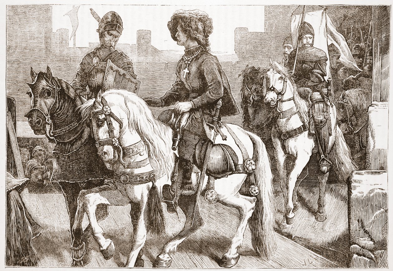 Ankunft der Hussiten-Abgeordneten in Basel, Illustration aus Die Geschichte des Protestantismus von James Aitken Wylie, veröffentlicht 1878 von English School