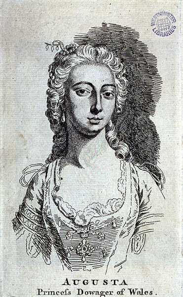 Augusta, Prinzessin Witwe von Wales, ca. 1751 von English School