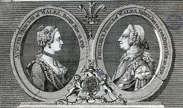Augusta, Prinzessin von Wales (1719-72) und Frederick Louis, Prinz von Wales (1707-51), Denkmal aus dem Gentleman