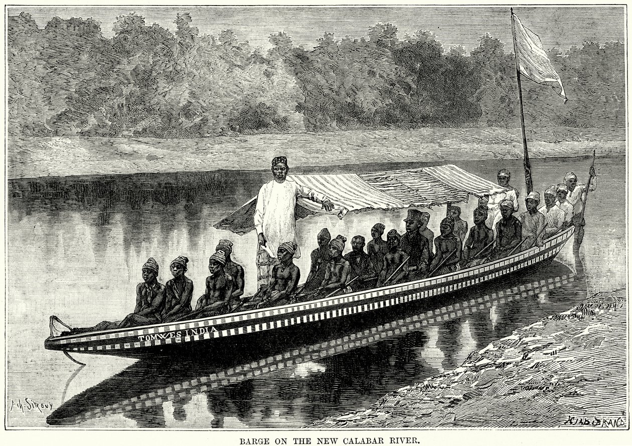Barke auf dem New Calabar River von English School