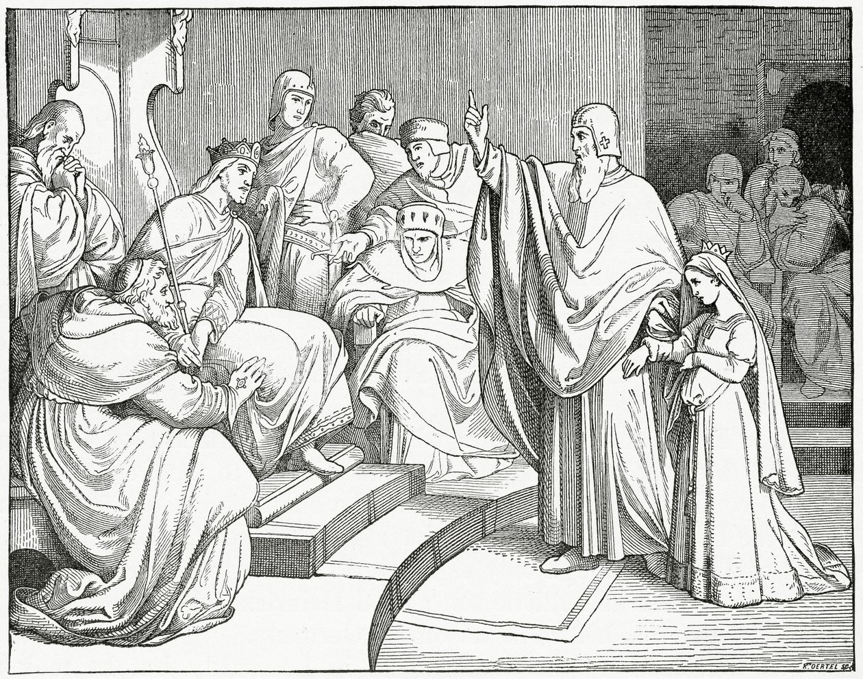 Beatrice wird in den Reichstag zur Verlobung geführt, 1882 von English School