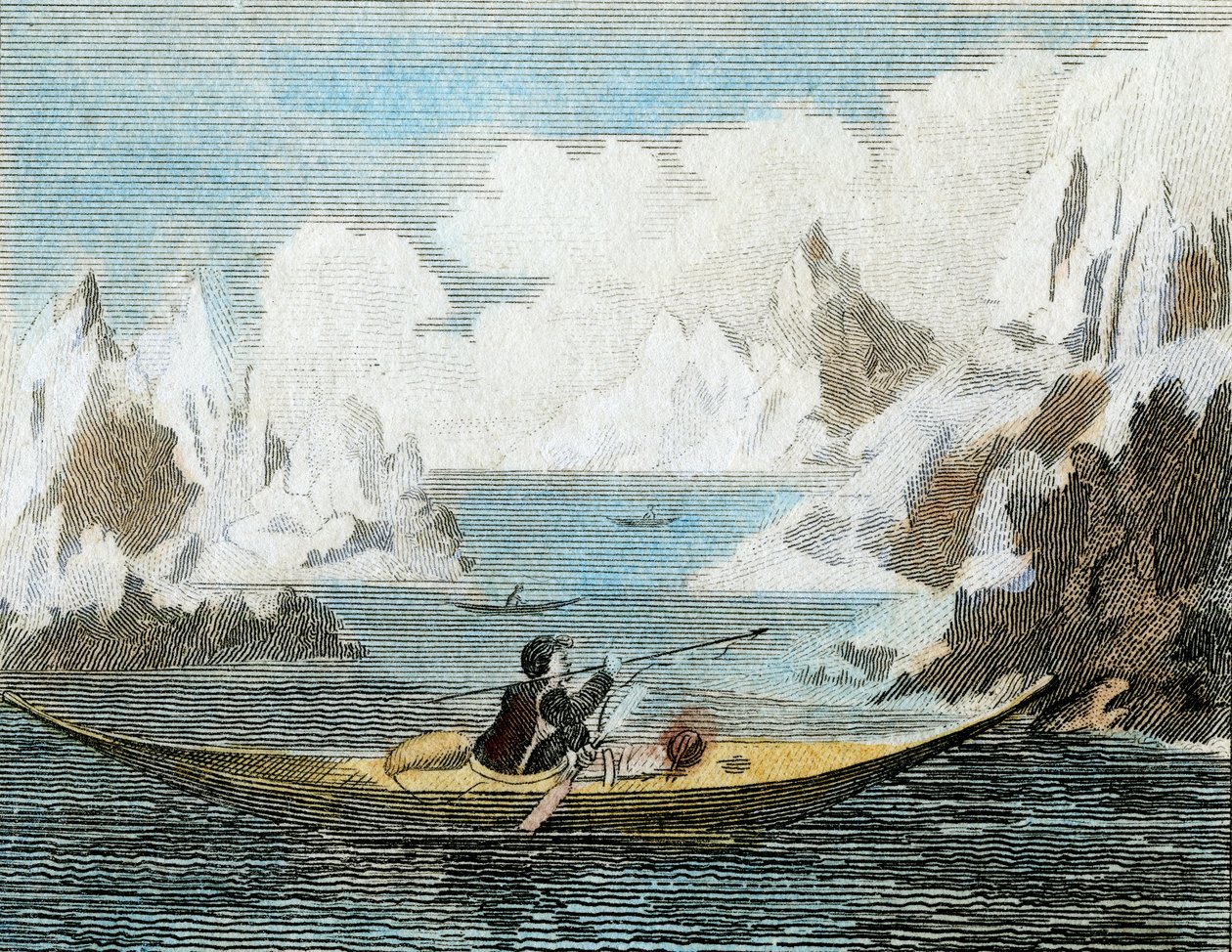 Boot eines Grönländers, ca. 1779 von English School