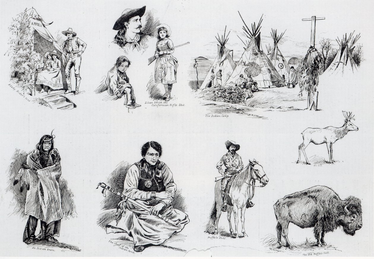 Buffalo Bills Wild West Show, 1887 von English School